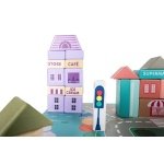 Σετ Ξύλινα Τουβλάκια με Παζλ 54 x 42 cm 115 τμχ Wooden Blocks City 3+ - Image 12