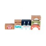 Σετ Ξύλινα Τουβλάκια με Παζλ 54 x 42 cm 115 τμχ Wooden Blocks City 3+ - Image 18
