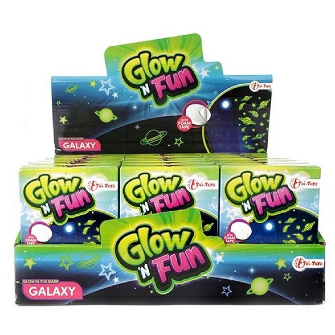 GLOW N FUN Glow in the Dark Φωσφοριζέ Αυτοκόλλητο Space 9x12cm - Image 2
