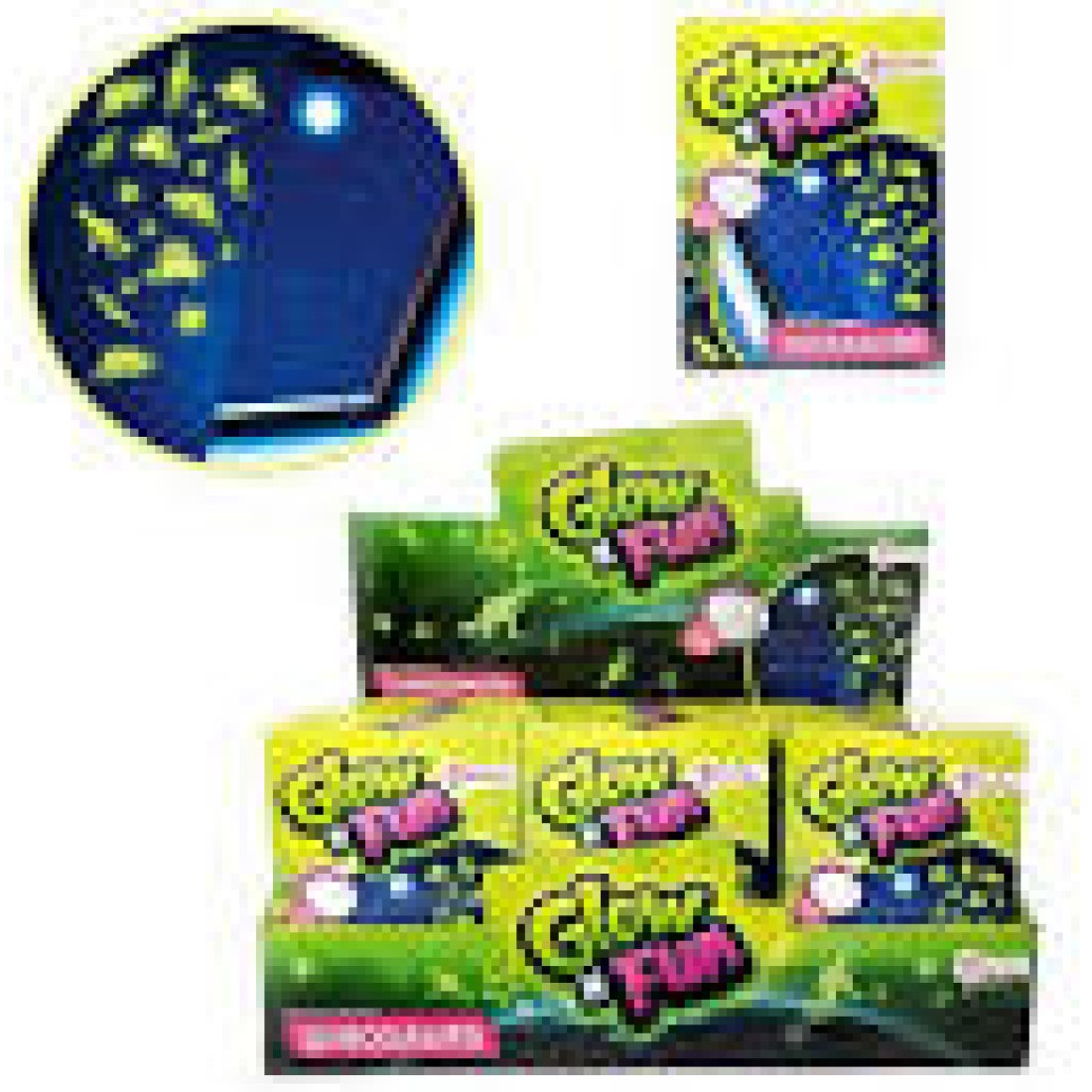 GLOW N FUN Glow in the Dark Φωσφοριζέ Αυτοκόλλητο Dino 9x12cm in display (24) - Image 2