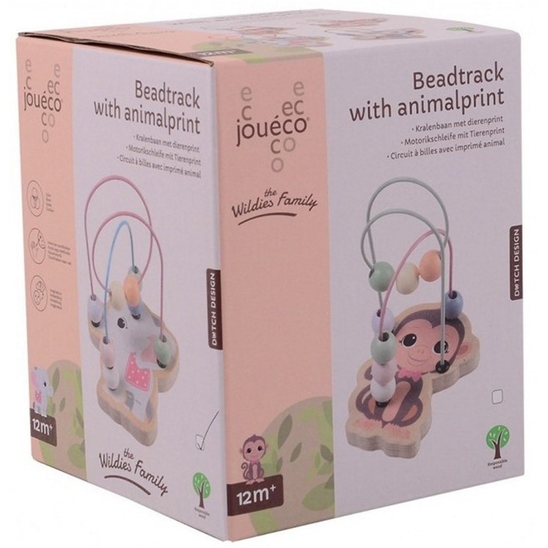 Joueco The Wildies Family Beadtrack With Animalprint από Ξύλο για 12+ Μηνών (Διάφορα Σχέδια) 1τμχ - Image 4