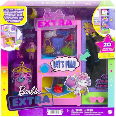 xlarge_20230620164504_mattel_barbie_extra_ntoulapa_gia_3_eton_hfg75 Barbie Extra Surprise Ντουλάπα Με Αξεσουάρ 20 τεμάχια HFG75 - Image 1