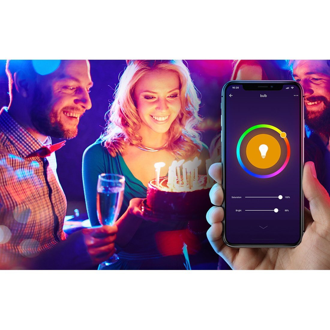 Gosund WB4 Smart Λάμπες LED για Ντουί E27 και Σχήμα A60 RGBW 800lm Dimmable 2τμχ - Image 3