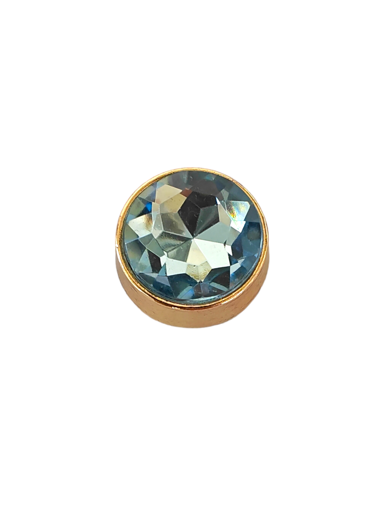 Photoroom-20240624_122847_35 Μεταλλικό Αξεσουάρ για Διακόσμηση Παπουτσιών Crocs σχέδιο Light Blue Circle Gem - Image 1