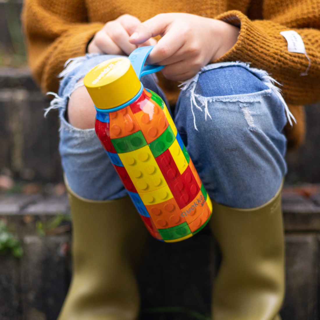 Quokka Ανοξείδωτο Παγούρι Θερμός Solid Bricks Πολύχρωμο 330ml - Image 2