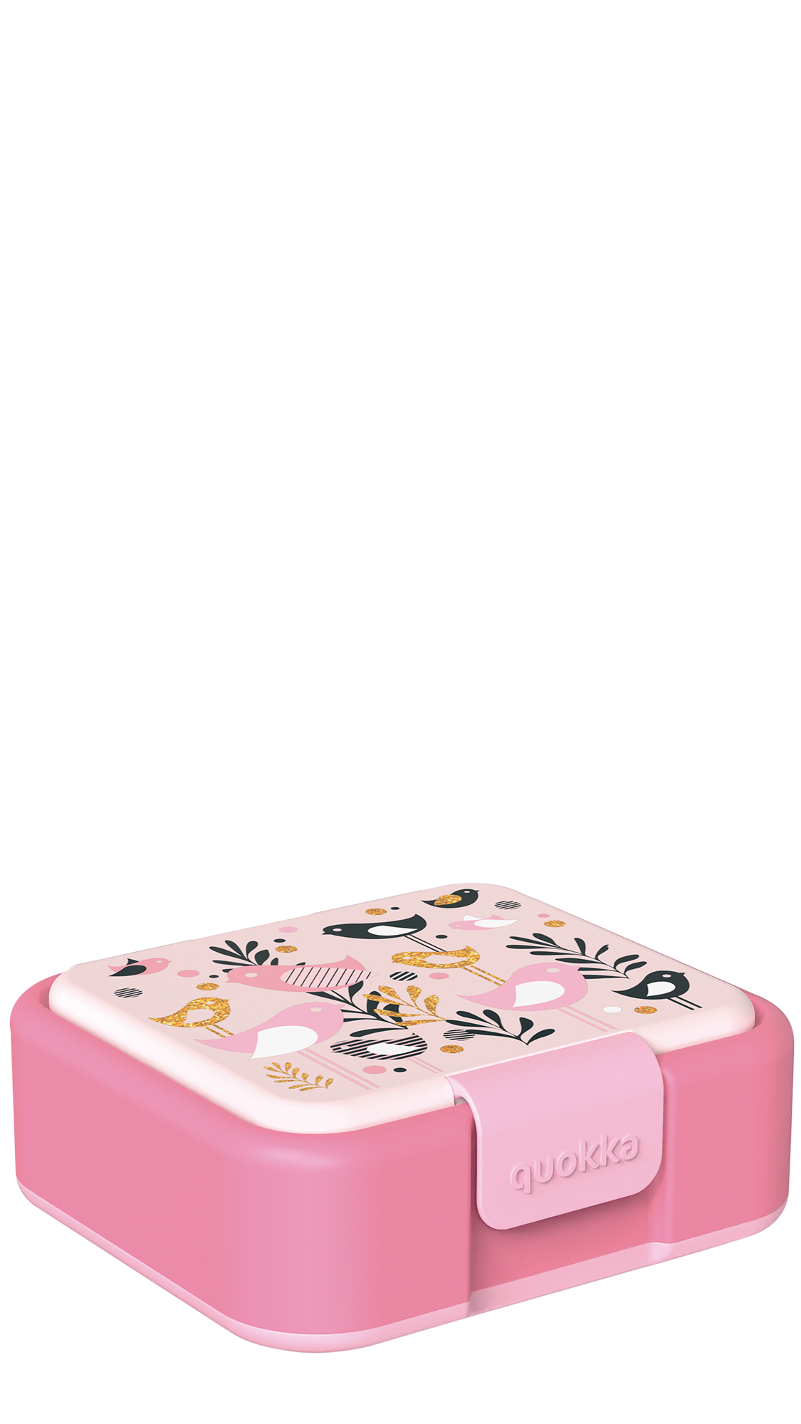 quokka-kids-sandwichera-twist-birds Quokka Twist Birds Πλαστικό Παιδικό Δοχείο Φαγητού Ροζ - Image 1