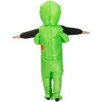 Αποκριάτικη Unisex Στολή Φουσκωτός Εξωγήινος Alien Πράσινος - Image 3