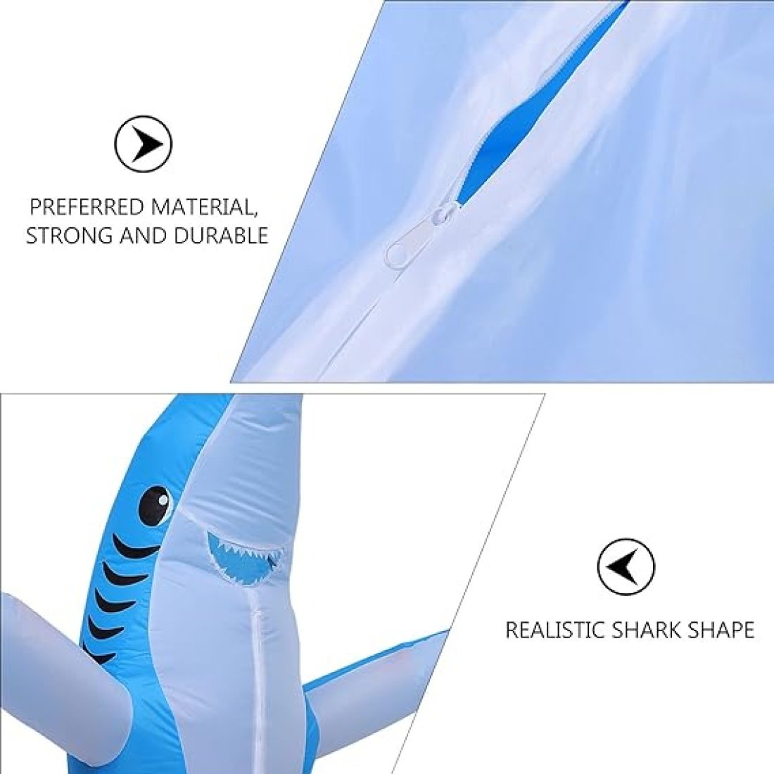 Αποκριάτικη Unisex Στολή Φουσκωτός Καρχαρίας Μπλε - Image 6