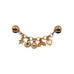 Μεταλλικό Αξεσουάρ για Διακόσμηση Παπουτσιών Crocs σχέδιο Friendship Bracelet Chain Gold