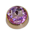 Μεταλλικό Αξεσουάρ για Διακόσμηση Παπουτσιών Crocs σχέδιο Circle Gem Pink - Image 3