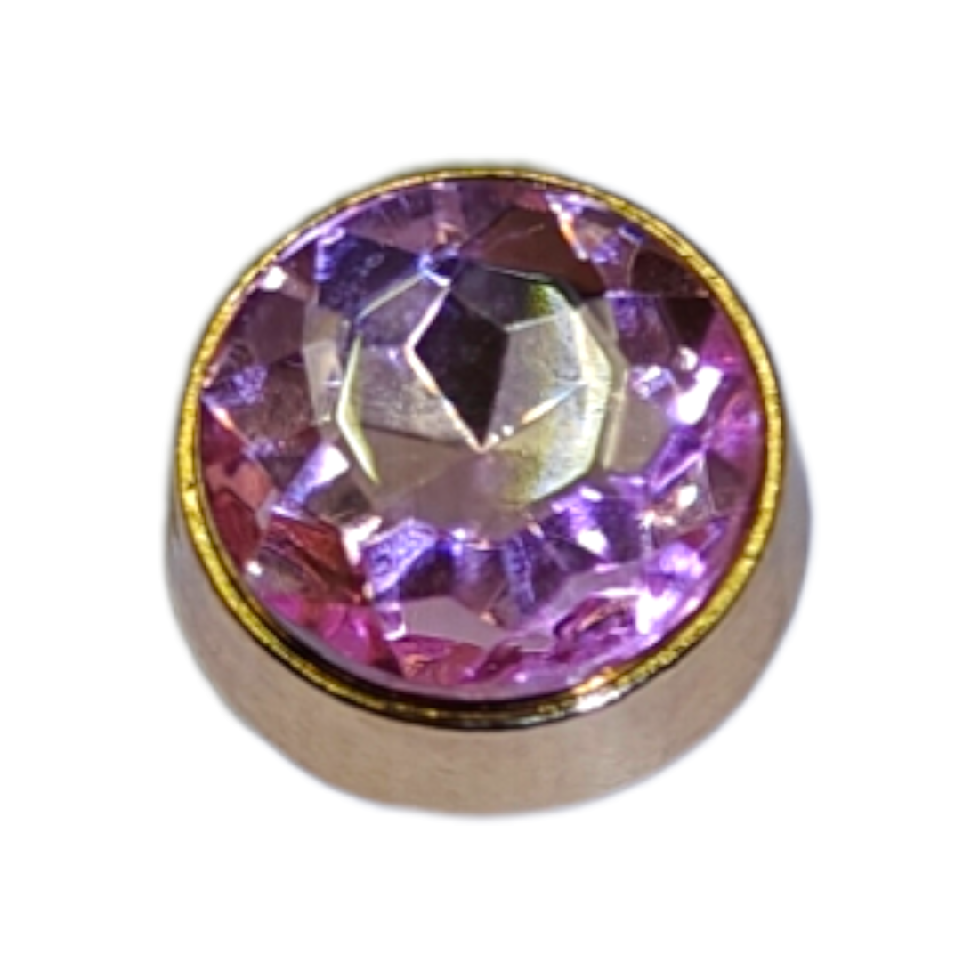 Μεταλλικό Αξεσουάρ για Διακόσμηση Παπουτσιών Crocs σχέδιο Circle Gem Pink - Image 2