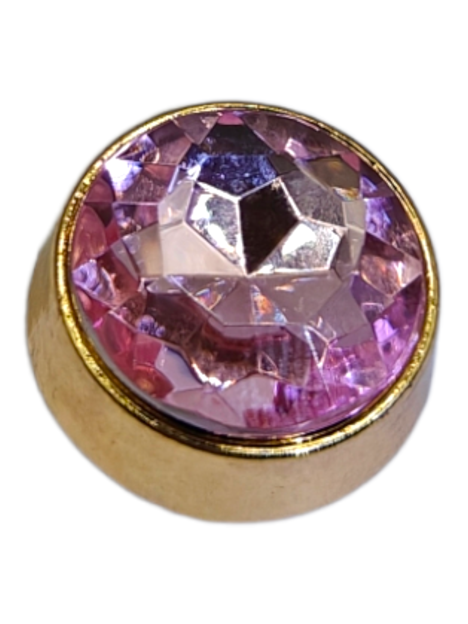 IMG20231115211158 Μεταλλικό Αξεσουάρ για Διακόσμηση Παπουτσιών Crocs σχέδιο Circle Gem Pink - Image 1