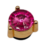 Μεταλλικό Αξεσουάρ για Διακόσμηση Παπουτσιών Crocs σχέδιο Circle Fuchsia Gem