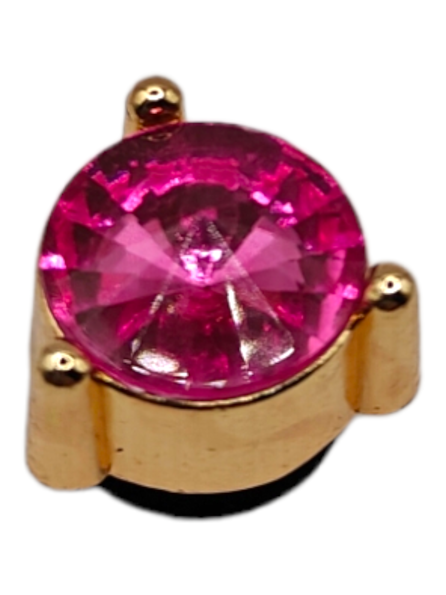 IMG20231115211311 Μεταλλικό Αξεσουάρ για Διακόσμηση Παπουτσιών Crocs σχέδιο Circle Fuchsia Gem - Image 1