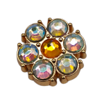 Μεταλλικό Αξεσουάρ για Διακόσμηση Παπουτσιών Crocs σχέδιο Rhinestone Multi Round