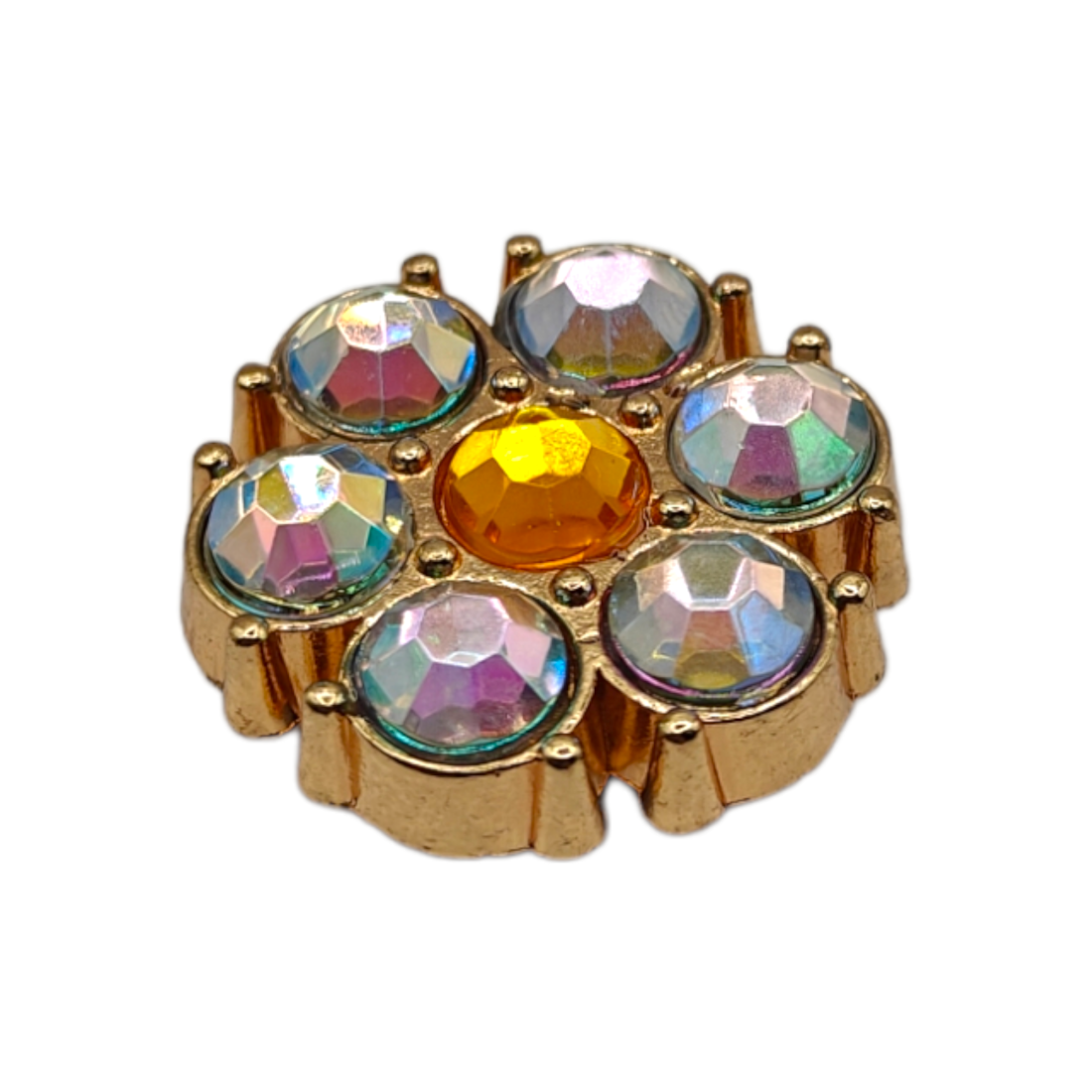 Μεταλλικό Αξεσουάρ για Διακόσμηση Παπουτσιών Crocs σχέδιο Rhinestone Multi Round - Image 2