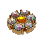 Μεταλλικό Αξεσουάρ για Διακόσμηση Παπουτσιών Crocs σχέδιο Rhinestone Multi Round - Image 2