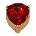 Μεταλλικό Αξεσουάρ για Διακόσμηση Παπουτσιών Crocs σχέδιο Oval Ruby Red