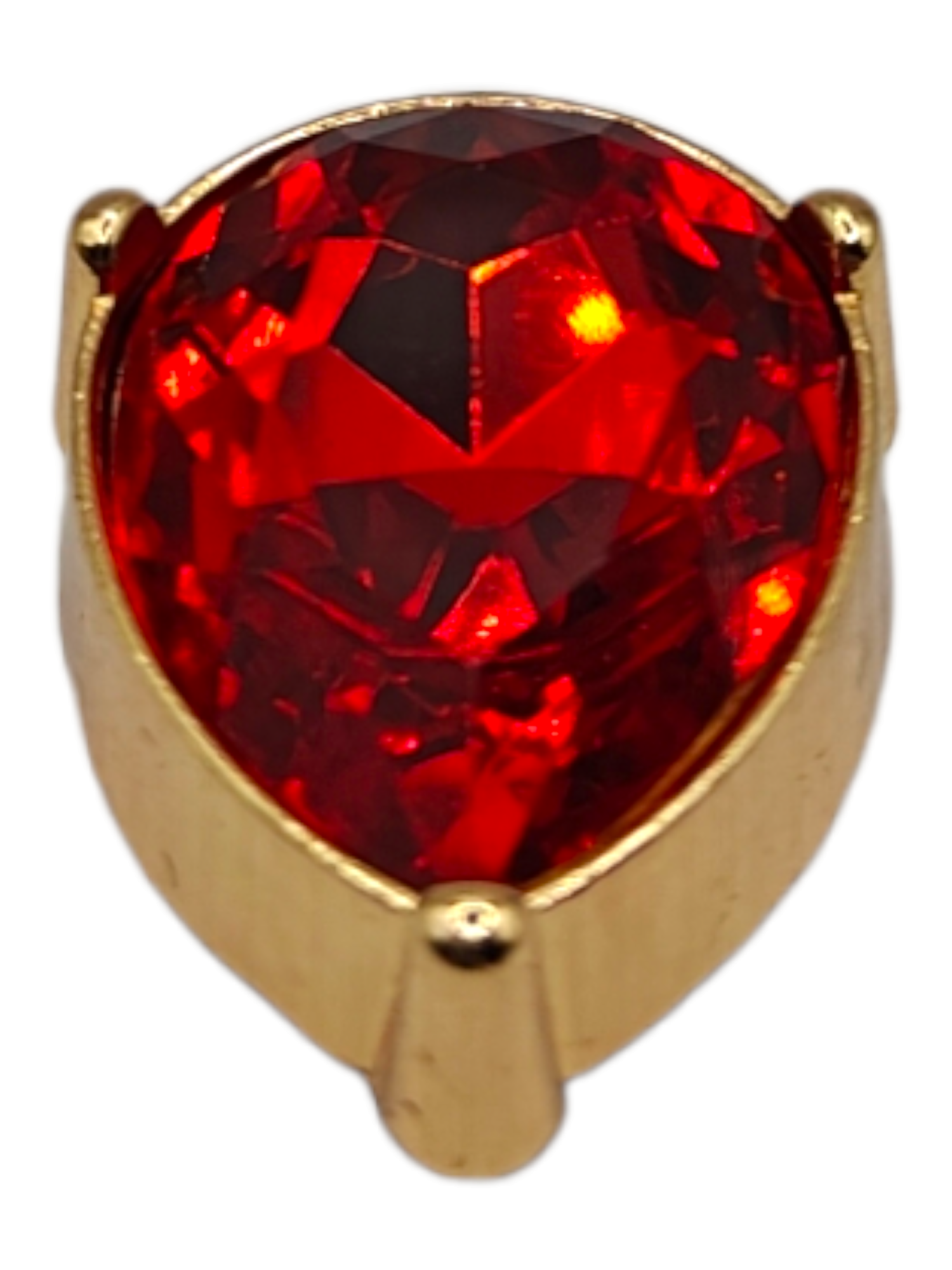 IMG20231115211441 Μεταλλικό Αξεσουάρ για Διακόσμηση Παπουτσιών Crocs σχέδιο Oval Ruby Red - Image 1