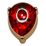 Μεταλλικό Αξεσουάρ για Διακόσμηση Παπουτσιών Crocs σχέδιο Oval Ruby Red - Image 2