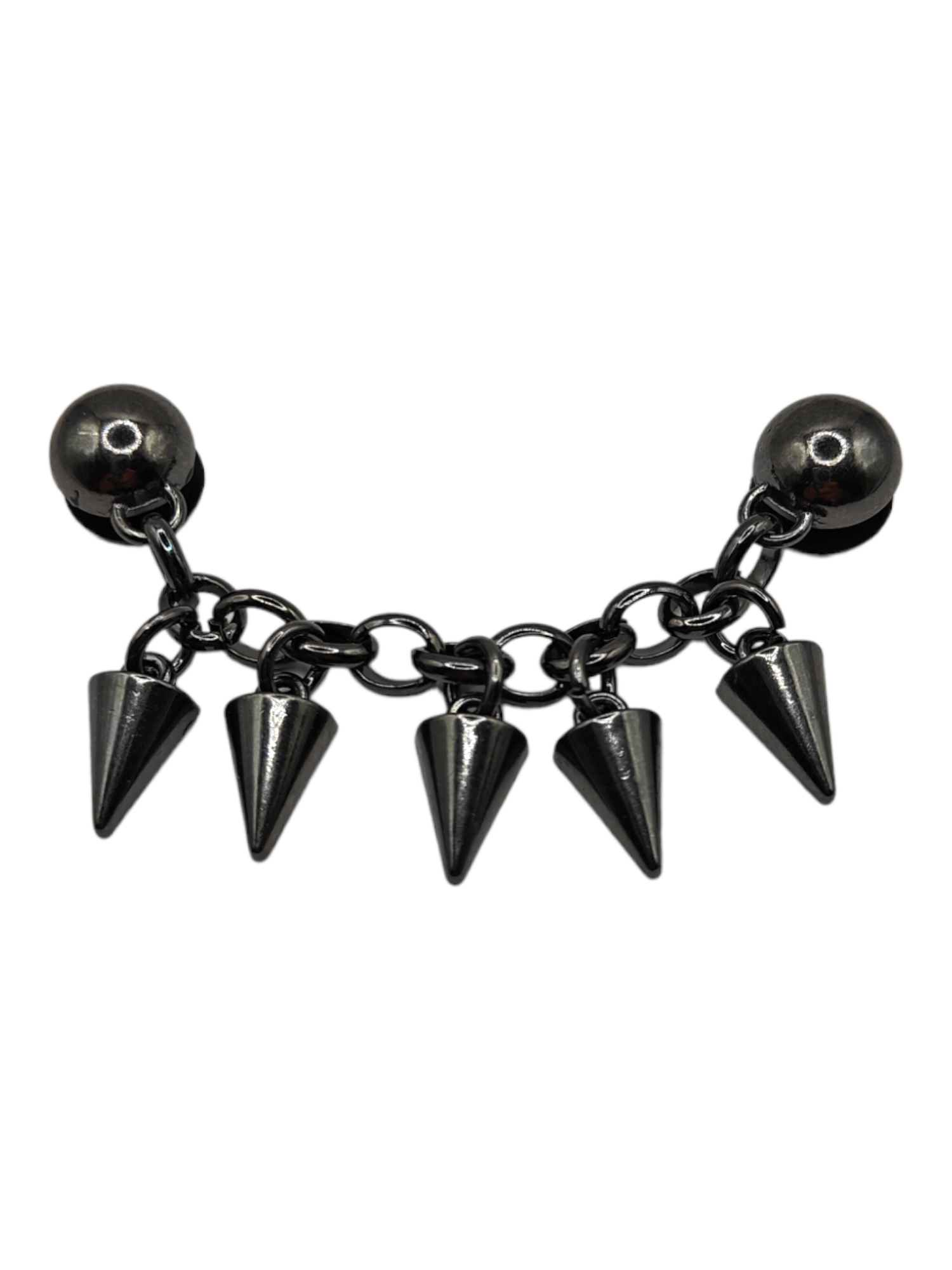 IMG20231115211729 Μεταλλικό Αξεσουάρ για Διακόσμηση Παπουτσιών Crocs σχέδιο Spike Chain Black - Image 1