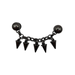 Μεταλλικό Αξεσουάρ για Διακόσμηση Παπουτσιών Crocs σχέδιο Spike Chain Black - Image 2