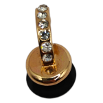 Μεταλλικό Αξεσουάρ για Διακόσμηση Παπουτσιών Crocs σχέδιο Gold Strass Hood Drop - Image 2