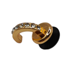 Μεταλλικό Αξεσουάρ για Διακόσμηση Παπουτσιών Crocs σχέδιο Gold Strass Hood Drop