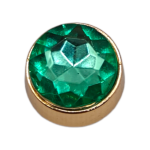 Μεταλλικό Αξεσουάρ για Διακόσμηση Παπουτσιών Crocs σχέδιο Emerald Circle Gem - Image 2