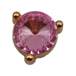 Μεταλλικό Αξεσουάρ για Διακόσμηση Παπουτσιών Crocs σχέδιο Circle Pink Gem - Image 2