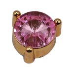 Μεταλλικό Αξεσουάρ για Διακόσμηση Παπουτσιών Crocs σχέδιο Circle Pink Gem