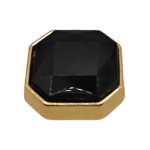 Μεταλλικό Αξεσουάρ για Διακόσμηση Παπουτσιών Crocs σχέδιο Black Gem Square