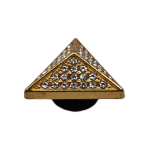 Μεταλλικό Αξεσουάρ για Διακόσμηση Παπουτσιών Crocs σχέδιο Gold Pyramide with Strass - Image 2