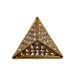 Μεταλλικό Αξεσουάρ για Διακόσμηση Παπουτσιών Crocs σχέδιο Gold Pyramide with Strass - Image 3