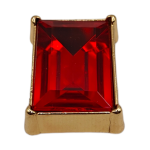 Μεταλλικό Αξεσουάρ για Διακόσμηση Παπουτσιών Crocs σχέδιο Rectangle Ruby Red - Image 2