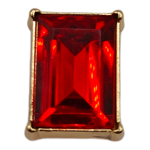 Μεταλλικό Αξεσουάρ για Διακόσμηση Παπουτσιών Crocs σχέδιο Rectangle Ruby Red