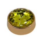 Μεταλλικό Αξεσουάρ για Διακόσμηση Παπουτσιών Crocs σχέδιο Yellow Circle Gem - Image 2