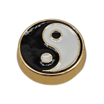 Μεταλλικό Αξεσουάρ για Διακόσμηση Παπουτσιών Crocs σχέδιο Ying Yang Symbol Ασπρόμαυρο - Image 3