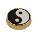 Μεταλλικό Αξεσουάρ για Διακόσμηση Παπουτσιών Crocs σχέδιο Ying Yang Symbol Ασπρόμαυρο