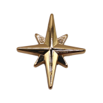 Μεταλλικό Αξεσουάρ για Διακόσμηση Παπουτσιών Crocs σχέδιο Gold Star of Bethlehem Christmas - Image 3