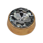 Μεταλλικό Αξεσουάρ για Διακόσμηση Παπουτσιών Crocs σχέδιο Circle Gem White