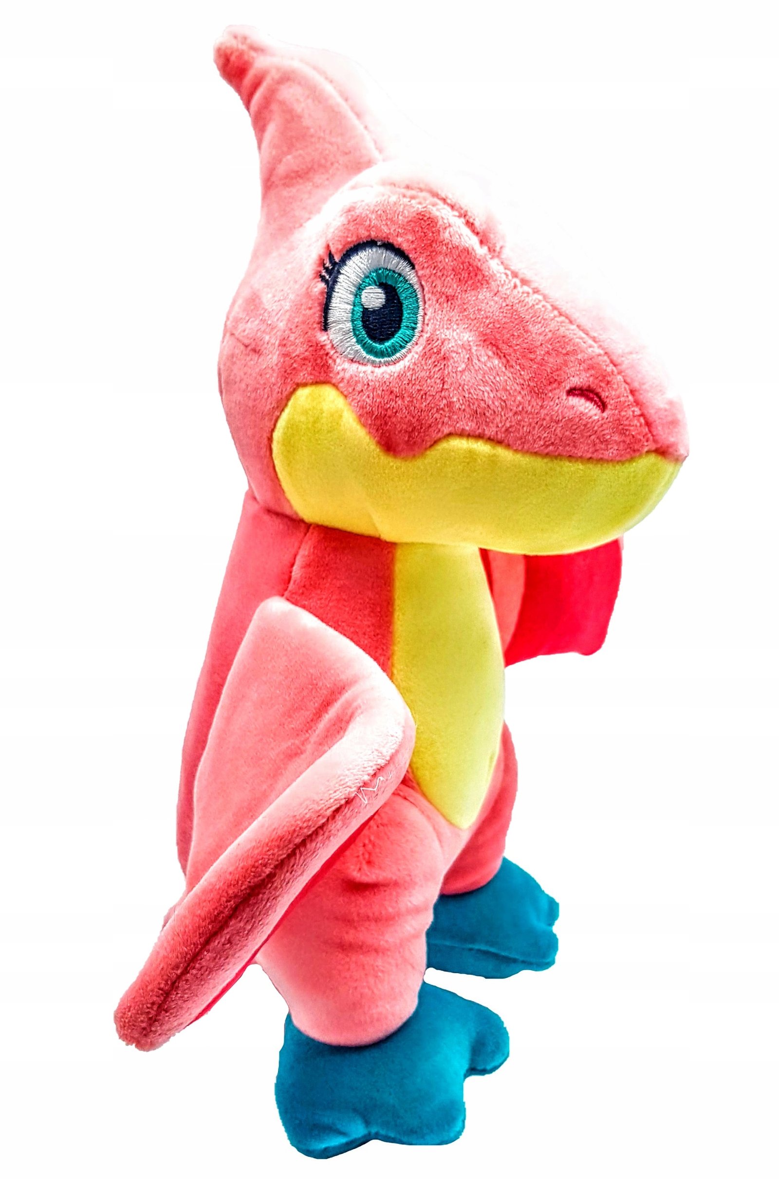 MASKOTKA-PRZYTULANKA-PLUSZAK-DINOZAUR-DINO-PTERODAKTYL-30-CM Λούτρινο Δεινόσαυρος Πτεροδάχτυλος Πορτοκαλί 28cm - Image 1