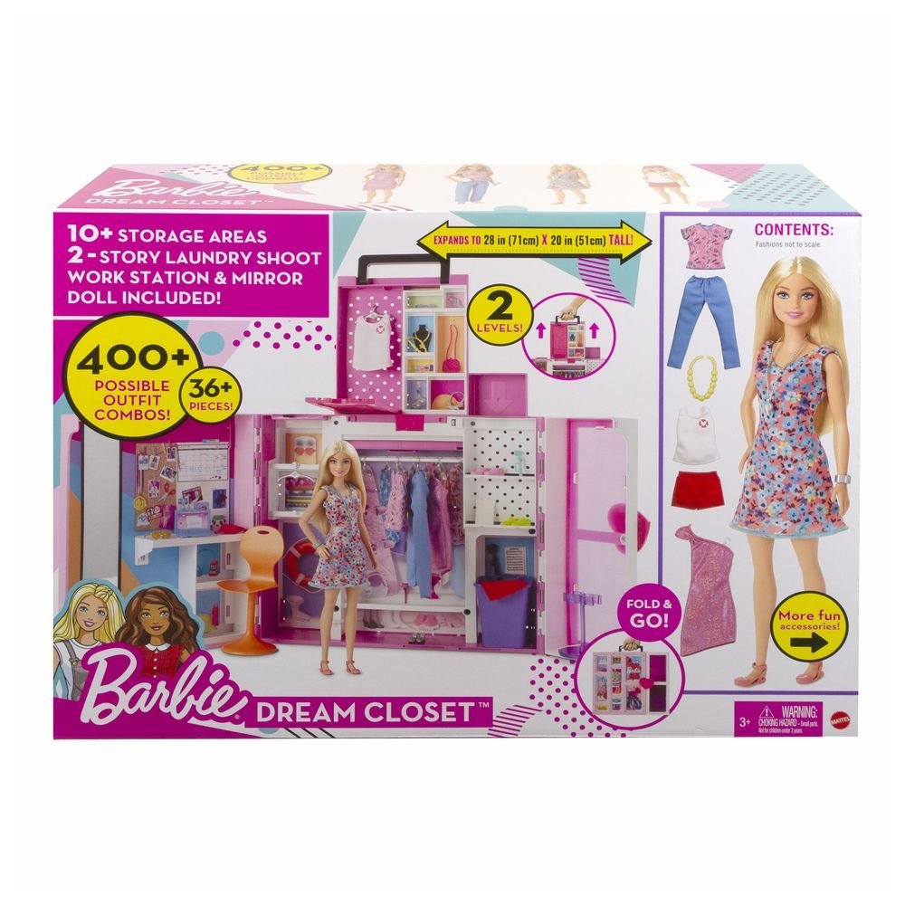 dream_closet_1 Mattel Barbie Dream Closet Doll and Playset (HGX57) - Image 1