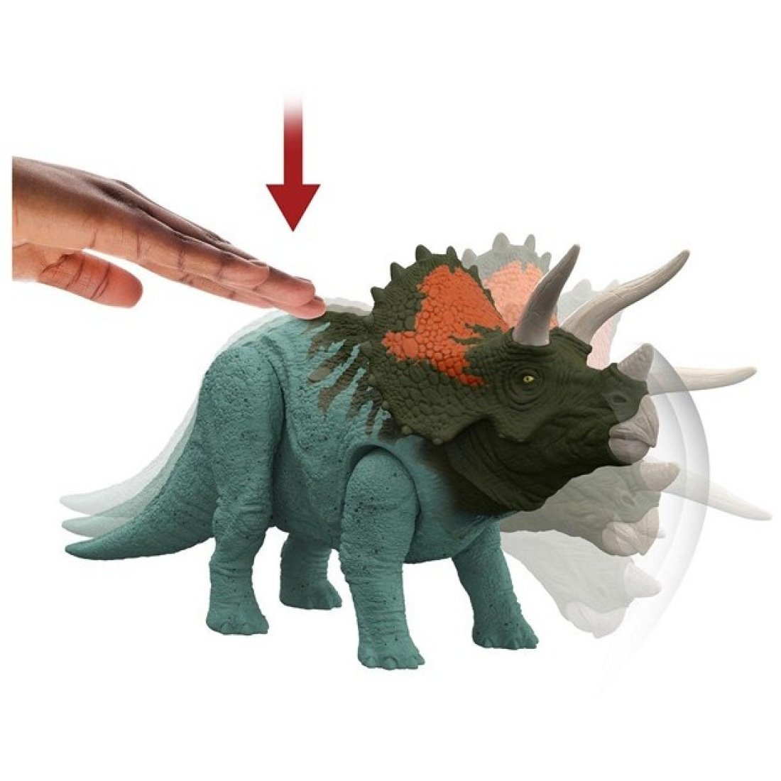 Mattel Τρικεράτοπας Jurassic World Triceratops με Ήχους (HDX40) - Image 3