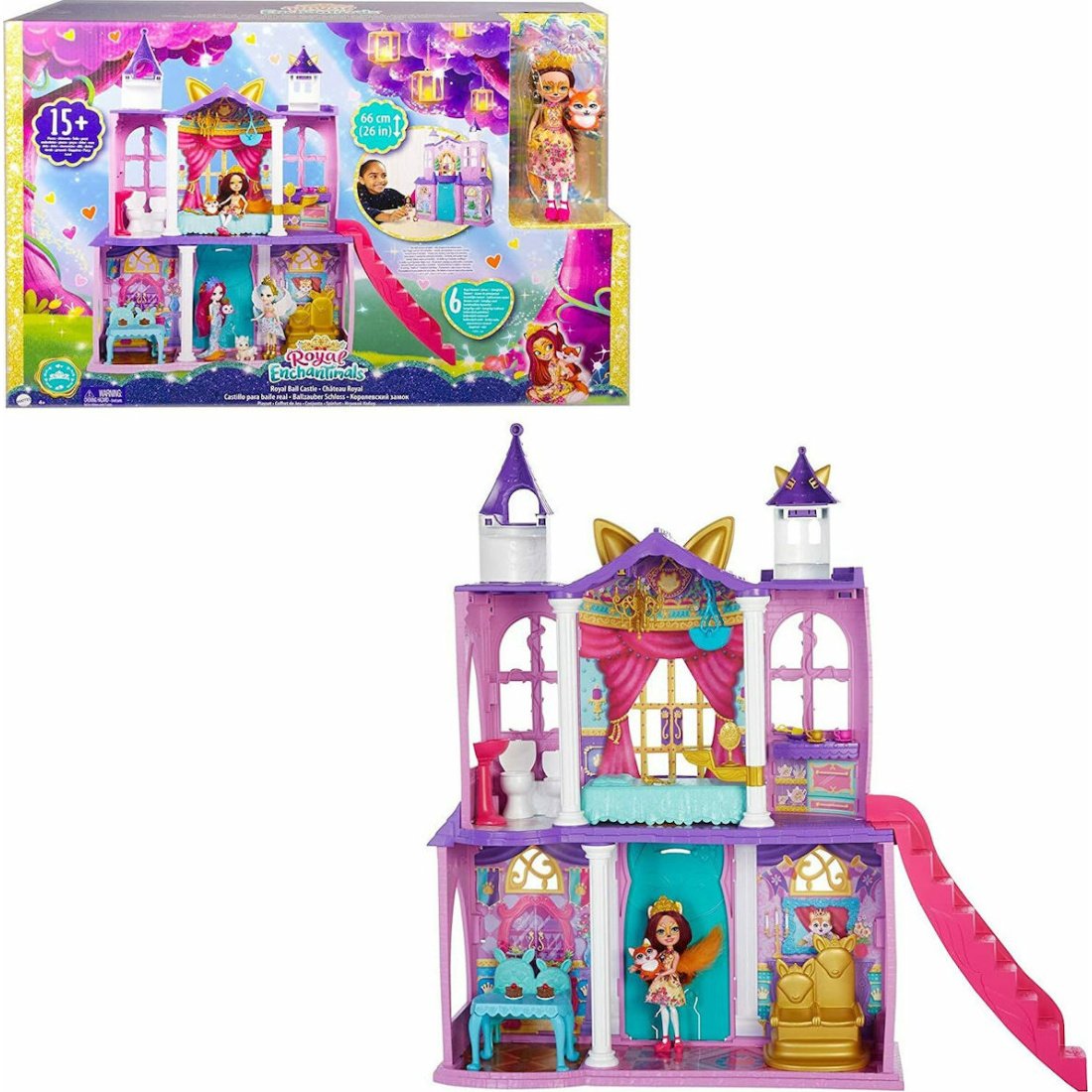Mattel Παιχνίδι Μινιατούρα Enchantimals Πριγκιπικό Κάστρο για 4+ Ετών - Image 3