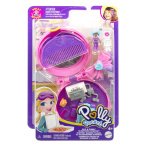 Mattel Polly Pocket Mini – Ο Κόσμος Της Polly Με Χτένα και Κλιπ για τα Μαλλιά Birthday Compact Playset Ροζ)