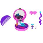 Mattel Polly Pocket Mini – Ο Κόσμος Της Polly Με Χτένα και Κλιπ για τα Μαλλιά Birthday Compact Playset Ροζ) - Image 3