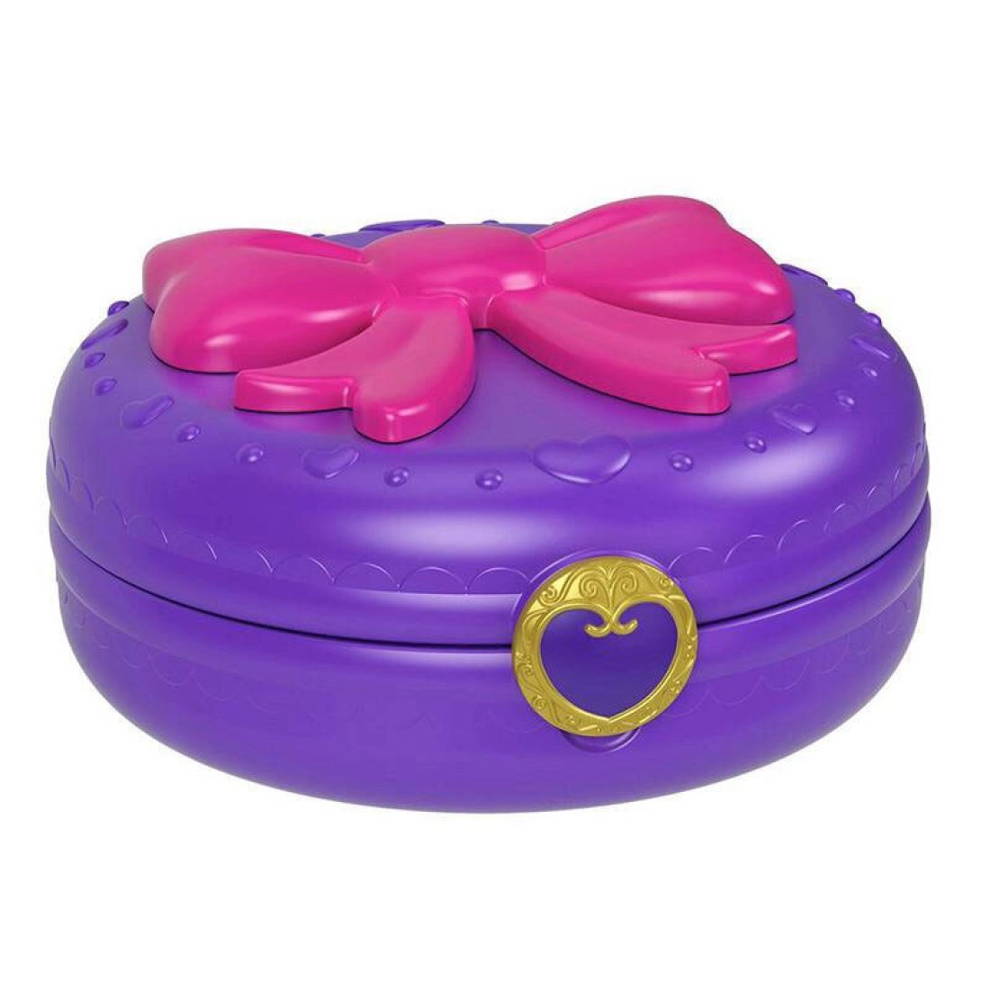 Mattel Polly Pocket Mini – Ο Κόσμος Της Polly Με Χτένα και Κλιπ για τα Μαλλιά Birthday Compact Playset Μωβ - Image 5