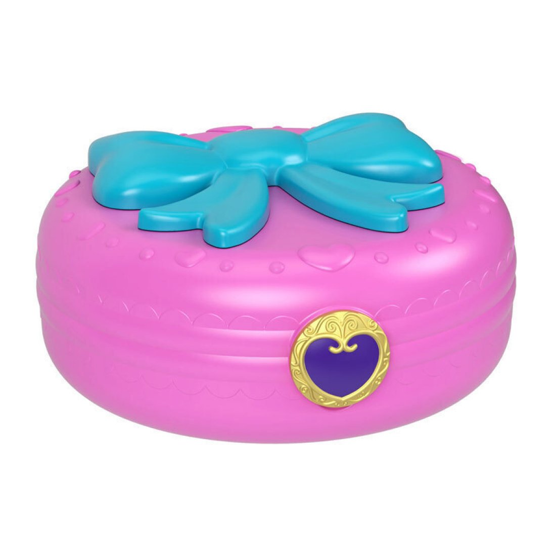 Mattel Polly Pocket Mini – Ο Κόσμος Της Polly Με Χτένα και Κλιπ για τα Μαλλιά Birthday Compact Playset Ροζ) - Image 4