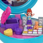 Mattel Polly Pocket Mini – Ο Κόσμος Της Polly Με Χτένα και Κλιπ για τα Μαλλιά Birthday Compact Playset Μπλε - Image 7